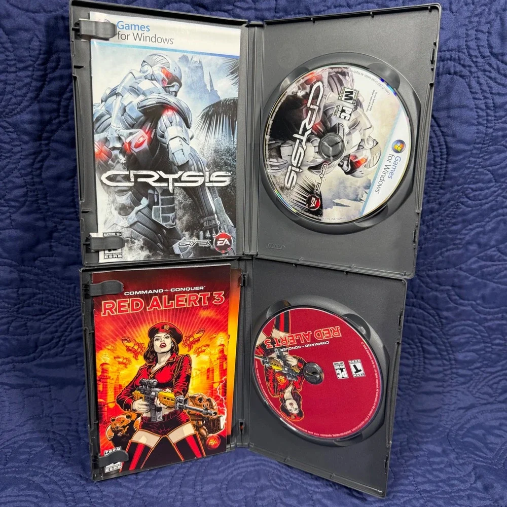 PC Game Lot Command & Conquer Red Alert 3 and Crysis EA Games Windows DVD-ROM